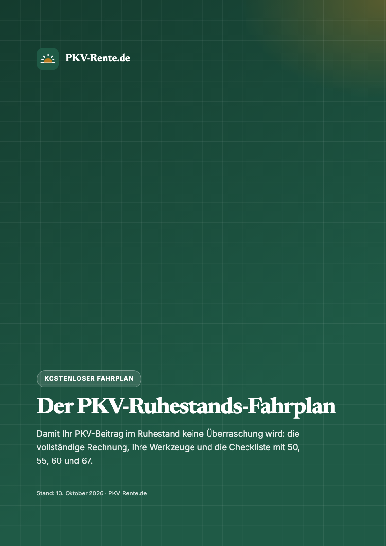 Cover des PKV-Ruhestands-Fahrplans